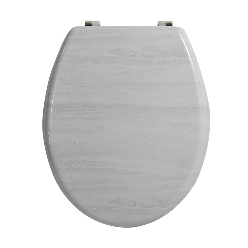 Toilet seat MDF GIULIA Grey  - Stainless Steel Hinges MSV