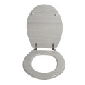 Tapa de Inodoro MDF GIULIA Gris - Bisagras  Acero Inoxidable MSV
