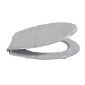 Tapa de Inodoro MDF GIULIA Gris - Bisagras  Acero Inoxidable MSV