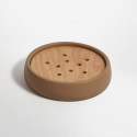 Polyresin & wood soap dish SVEN cappuccino Spirella