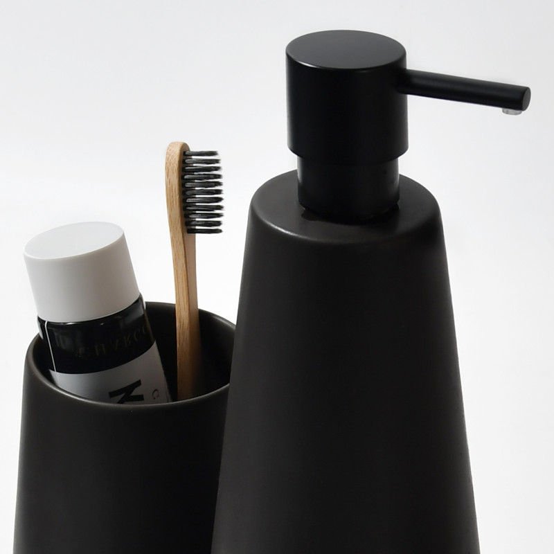 DISTRIBUTEUR DE SAVON JOSHUA NOIR AVEC POMPE NOIR