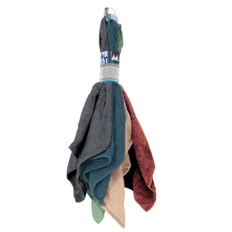 Lot de 5 lavettes microfibre Multicolor MSV