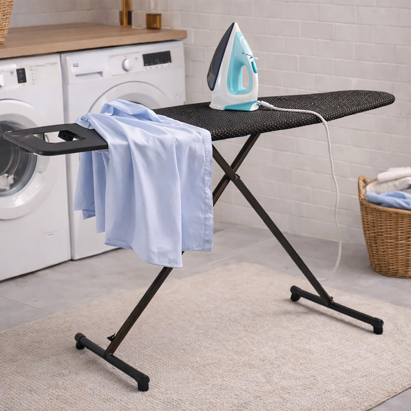 Table à  repasser - Hauteur ajustable - Haute qualité Spécial central vapeur Noir MSV