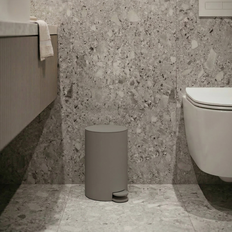 MSV Badezimmer Treteimer PP OSAKI 3L Taupe