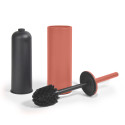 Scopino con supporto in acciaio AKIRA Terracotta opaca Spirella