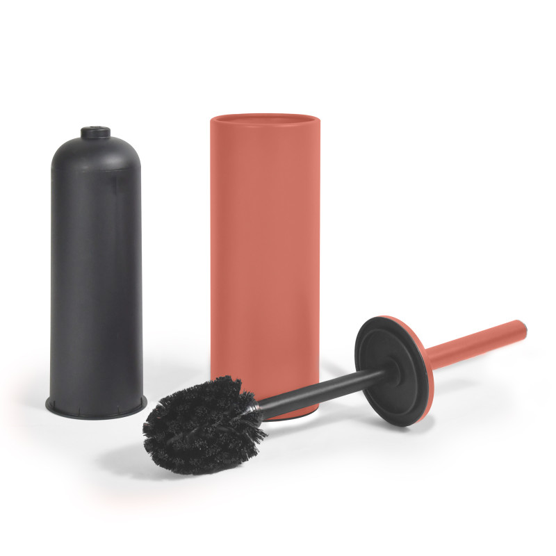 Spirella Toilettenbürste mit Halterung Steel AKIRA Terracotta Mat