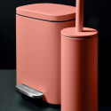 Scopino con supporto in acciaio AKIRA Terracotta opaca Spirella