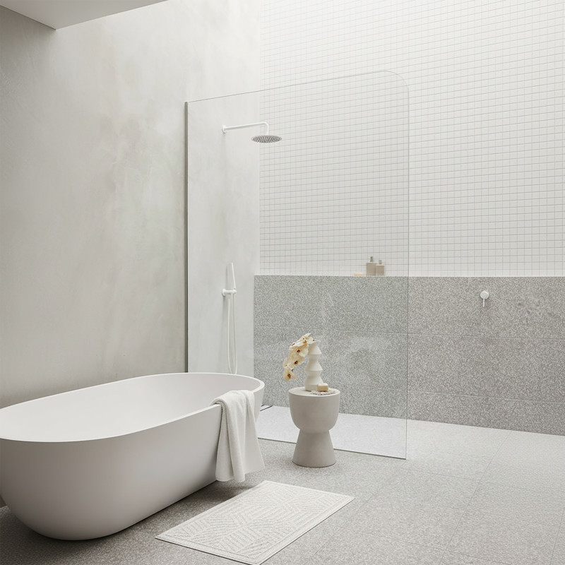 Alfombra de baño CUBO de algodón 50x80 cm blanco Spirella