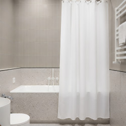 PRIMO Cortina de ducha de poliéster 180x180 cm blanca Spirella