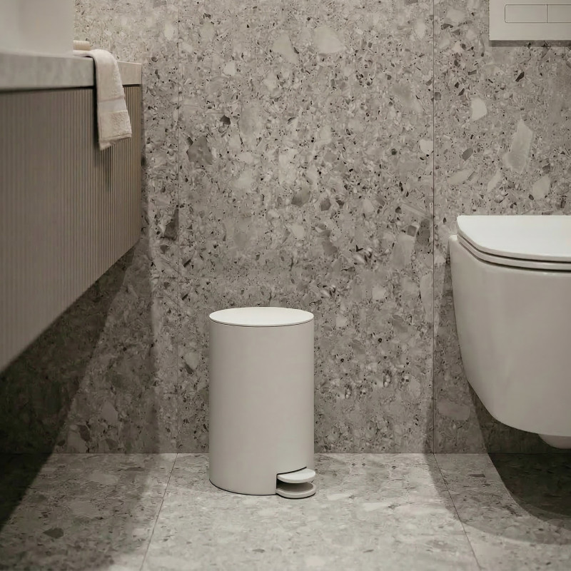 Papelera con pedal OSAKI 3L Blanco MSV