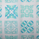 SINTRA Cortina de Ducha de Poliéster 180x200cm CALIDAD PREMIUM Azul Turquesa - Anillas incluidas MSV