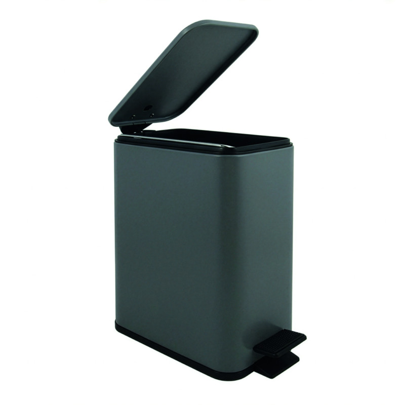 Pedal bin Stainless Steel ERIK 5L Matt Gray Spirella