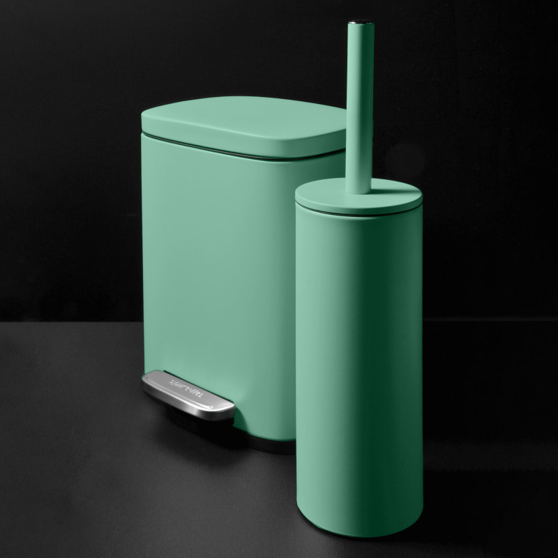 Poubelle à  pédale Acier AKIRA 5L Vert mat Spirella
