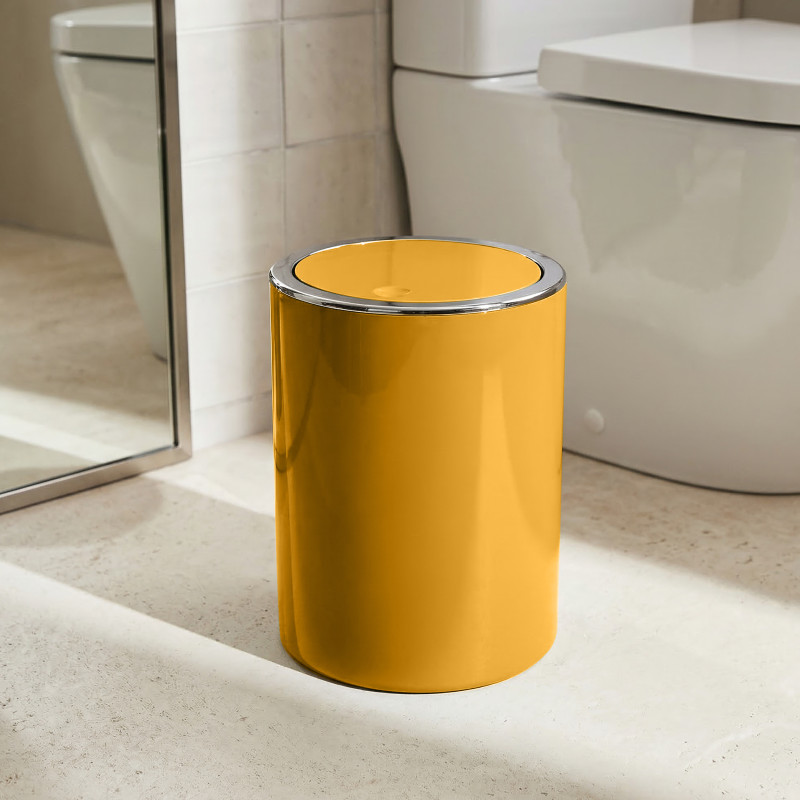Papelera basculante KAMAKA 6L Amarillo MSV