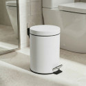 Poubelle à  pédale Inox 5L Blanc MSV