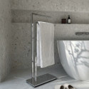 MSV Porte Serviettes 2 branches Acier SANTA CATARINA Chrome