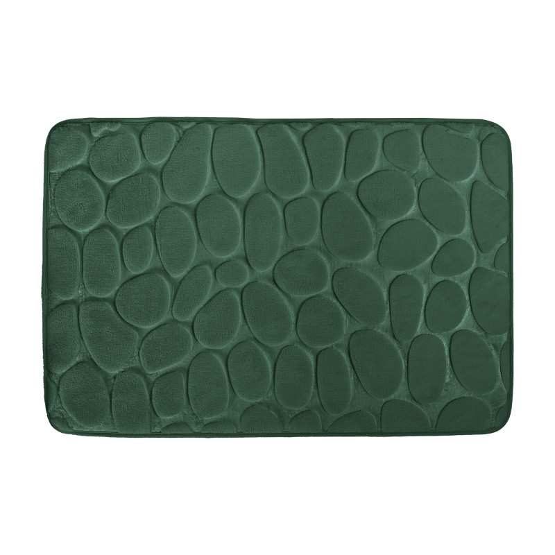 MSV Tapis de bain  Microfibre PEBBLE 40x60cm Vert Foncé