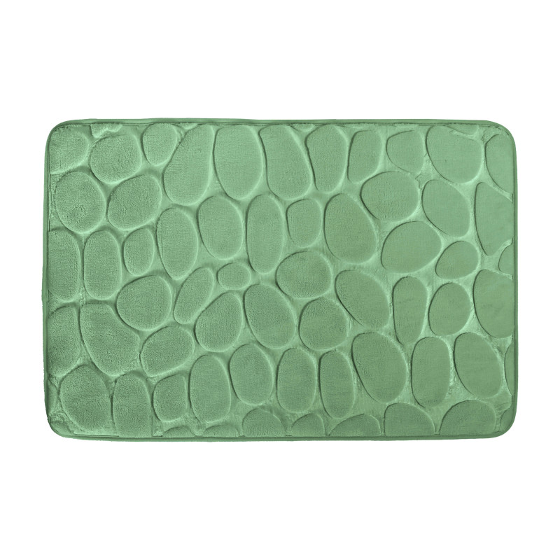 Tapis de bain  Microfibre PEBBLE 40x60cm Vert Basil MSV