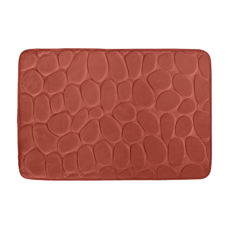 Tapis de bain Microfibre PEBBLE 50x80cm Terracotta MSV