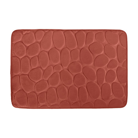 Microfiber bath mat PEBBLE 50x80cm Terracotta MSV
