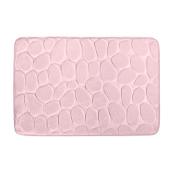 MSV Badematte PEBBLE Mikrofaser 40x60cm Pastellrosa