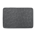 MSV Badematte PEBBLE Mikrofaser 40x60cm Dunkelgrau