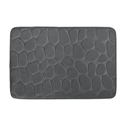 MSV Badematte PEBBLE Mikrofaser 40x60cm Dunkelgrau