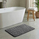 MSV Badematte PEBBLE Mikrofaser 40x60cm Dunkelgrau