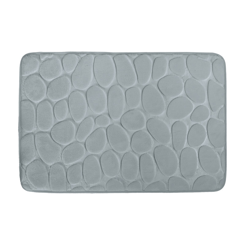 MSV Badematte PEBBLE Mikrofaser 40x60cm Grau