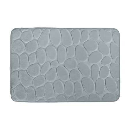 Alfombra de baño microfibra PEBBLE 40x60cm Gris MSV
