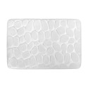 Tapis de bain Microfibre PEBBLE 50x80cm Blanc MSV