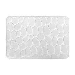 Microfiber bath mat PEBBLE 50x80cm White MSV