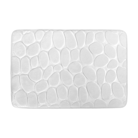 Tappetino da bagno PEBBLE in microfibra 50x80 cm Bianco MSV