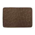 Tapis de bain Microfibre PEBBLE 50x80cm Marron Chocolat MSV