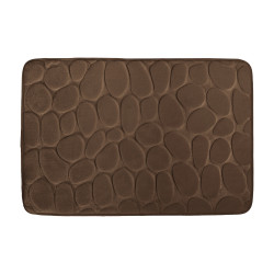 Microfiber bath mat PEBBLE 40x60cm Chocolate Brown MSV
