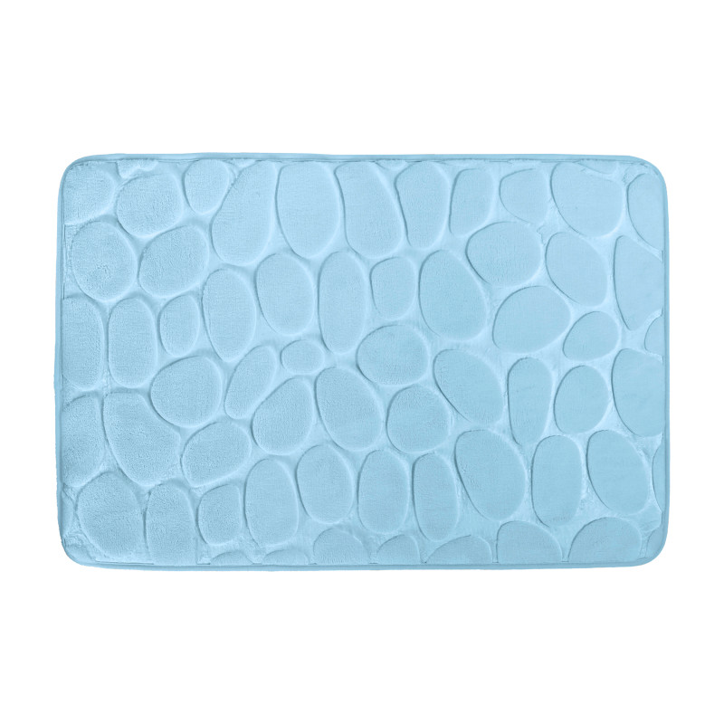 MSV Badematte PEBBLE Mikrofaser 40X60cm Hellblau