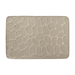 Alfombra de baño microfibra PEBBLE 40x60cm Beige MSV