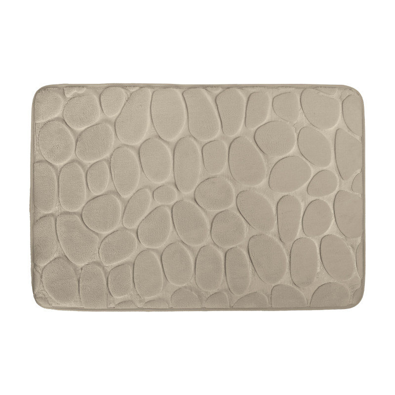 Alfombra de baño microfibra PEBBLE 40x60cm Beige MSV