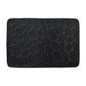 MSV Badematte PEBBLE Mikrofaser 40x60cm Schwarz