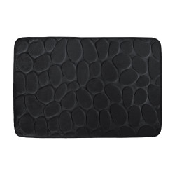 Tapis de bain Microfibre PEBBLE 40x60cm Noir MSV