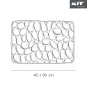 Alfombra de baño microfibra PEBBLE 40x60cm Negro MSV