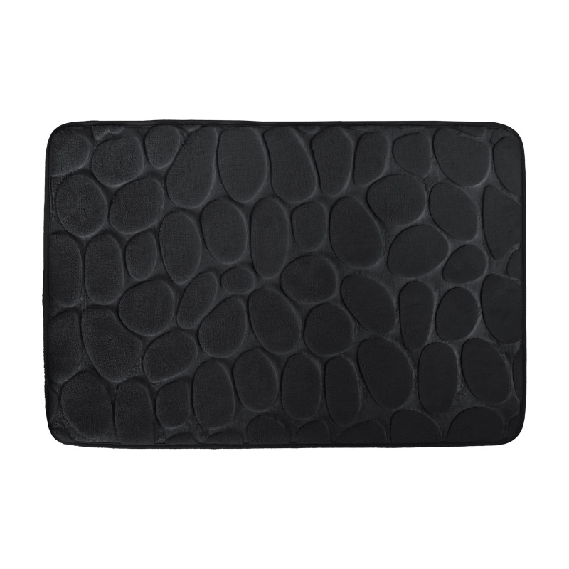 Tapis de bain Microfibre PEBBLE 50x80cm Noir MSV