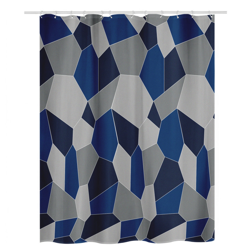 MSV Duschvorhang Polyester ORIGAMI 180x200cm Blau