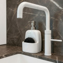 Soap dispenser and sponge holder Porcelain BRIDGET White Spirella
