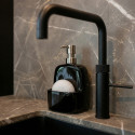 Distributeur de savon et porte éponge Porcelaine BRIDGET Noir Spirella