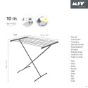 Etendoir à  linge 10M Acier 1 niveau Blanc MSV