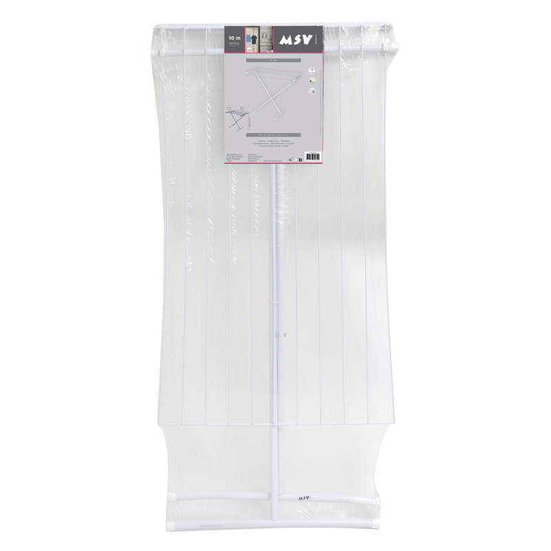 Clothes drying rack 10M Steel 1 level White MSV