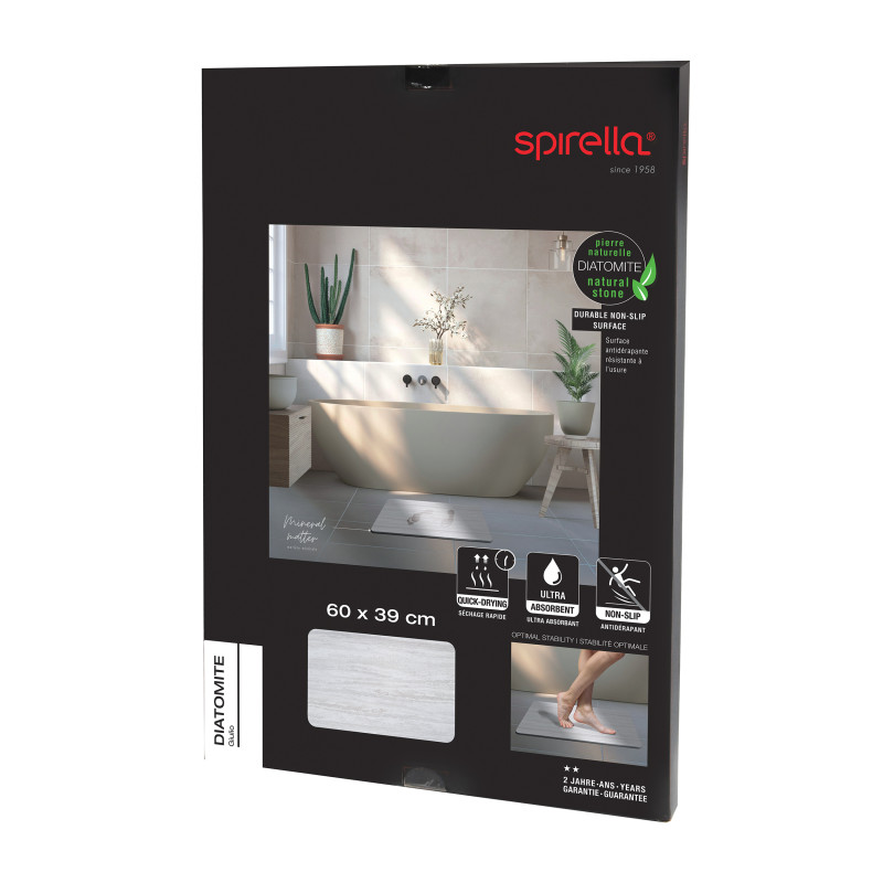 Alfombrilla de baño de diatomita GIULIO 60 x 39 cm SPIRELLA