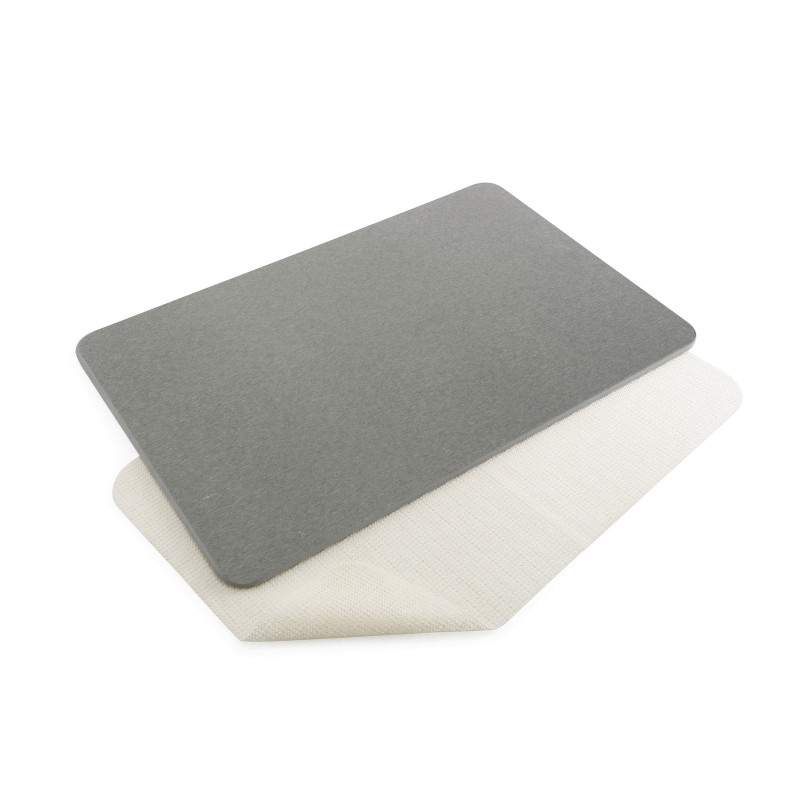 Alfombrilla de baño de diatomita gris medio 60 x 39 cm MSV