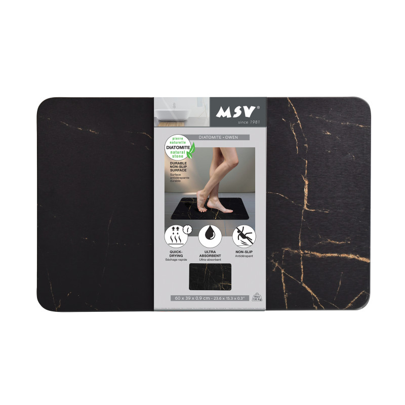 TAPIS DE BAIN DIATOMITE OWEN 60X39CM MSV